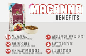 Grandma Lucy's Macanna Beef Recipe Grain Free Freeze Dried Dog Food