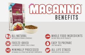 Grandma Lucy's Macanna Beef Recipe Grain Free Freeze Dried Dog Food