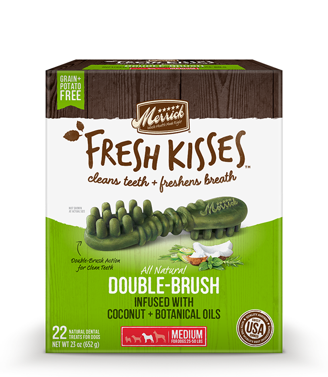 Merrick Fresh Kisses Coconut Oil Medium Dental Dog Treats