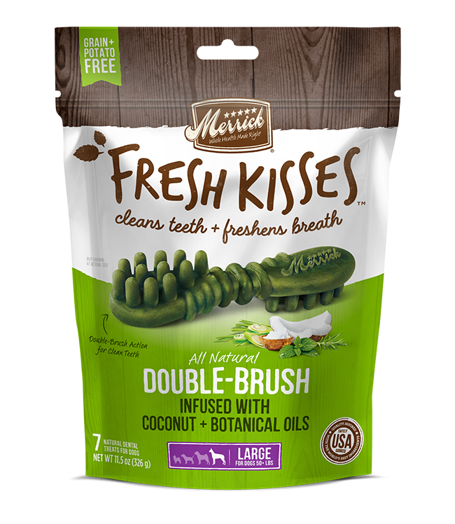 Merrick Fresh Kisses Coconut Oil Large Dental Dog Treats