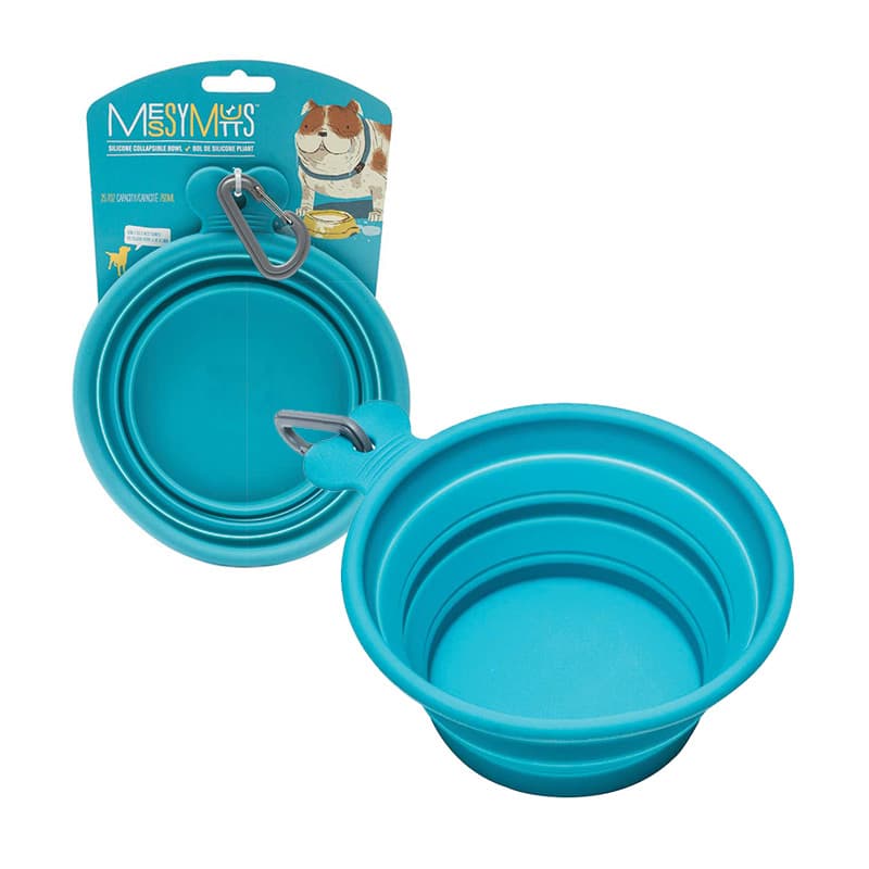 Messy Mutts - Silicone Collapsible Bowl Blue / 3 Cup