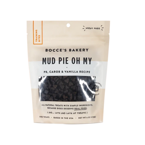 Bocce's Bakery Training Bites Mud Pie Oh My Peanut Butter, Carob & Vanilla 170g Dog Treats