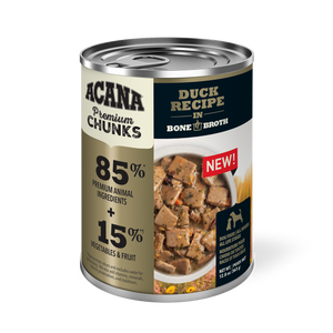 Acana Premium Chunks 363g Duck Recipe In Bone Broth Canned Dog Food