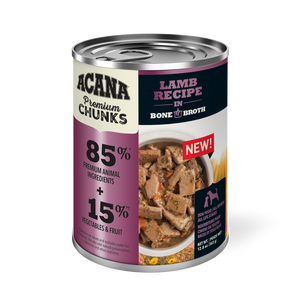 Acana Premium Chunks 363g Lamb Recipe In Bone Broth Canned Dog Food