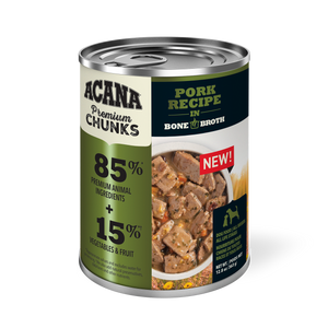 Acana Premium Chunks 363g Pork Recipe In Bone Broth Canned Dog Food