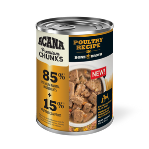 Acana Premium Chunks 363g Poultry Recipe In Bone Broth Canned Dog Food