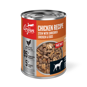 Orijen Premium Chunks 363g Chicken Recipe With Shredded Chicken & Eggs In Bone Broth Canned Dog Food