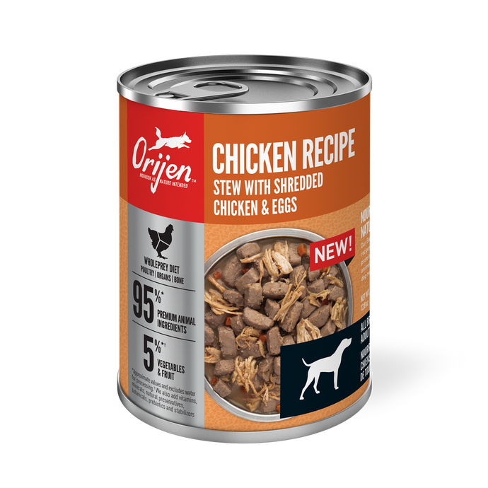 Orijen Premium Chunks 363g Chicken Recipe With Shredded Chicken & Eggs In Bone Broth Canned Dog Food