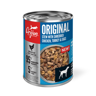 Orijen Premium Stew 363g Original Chicken, Turkey & Eggs Recipe In Bone Broth Canned Dog Food