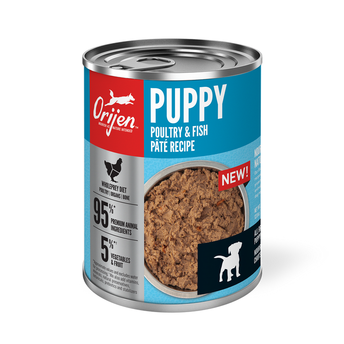 Orijen Premium Pate 363g Puppy Poultry & Fish Recipe In Bone Broth Canned Dog Food