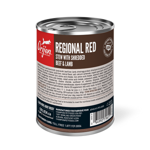 Orijen Premium Stew 363g Regional Red Recipe In Bone Broth Canned Dog Food