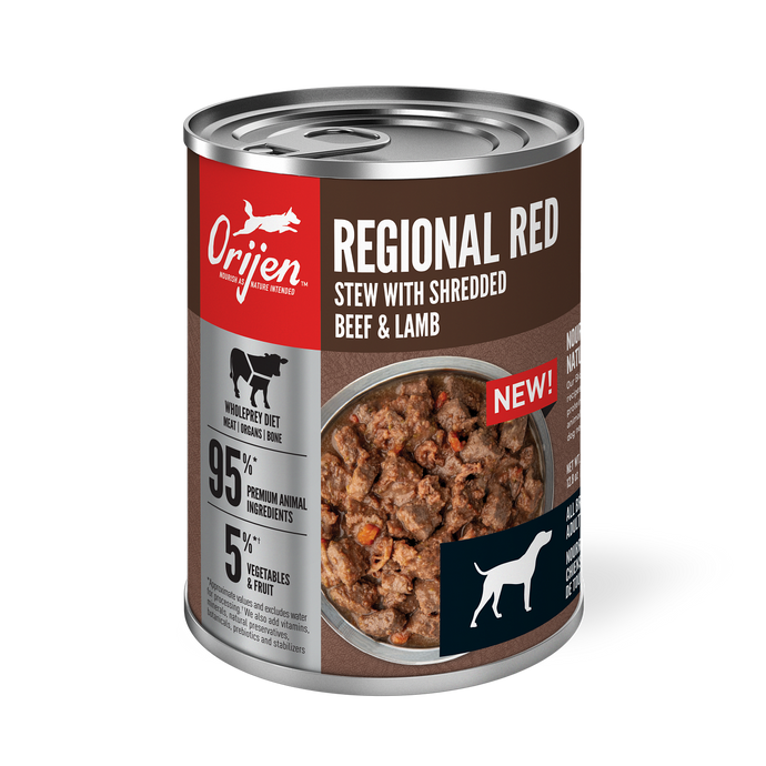 Orijen Premium Stew 363g Regional Red Recipe In Bone Broth Canned Dog Food