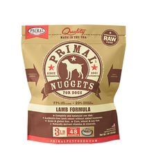 Load image into Gallery viewer, Primal Nuggets 3lbs Lamb Raw Dog Food