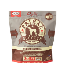 Load image into Gallery viewer, Primal Nuggets 3lbs Venison Raw Dog Food