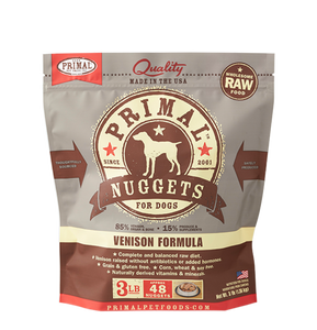 Primal Nuggets 3lbs Venison Raw Dog Food