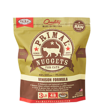 Load image into Gallery viewer, Primal Nuggets 3lbs Venison Raw Cat Food
