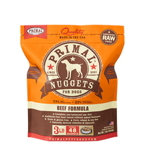 Load image into Gallery viewer, Primal Nuggets 3lbs Beef Raw Dog Food