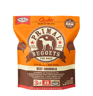 Primal Nuggets 3lbs Beef Raw Dog Food