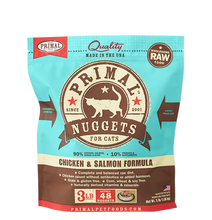 Load image into Gallery viewer, Primal Nuggets 3lbs Chicken &amp; Salmon Raw Cat Food