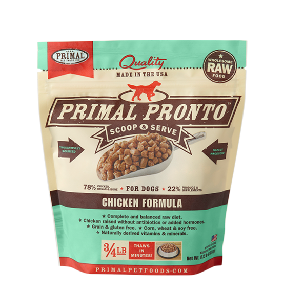 Primal Pronto 4lbs Chicken Raw Dog Food