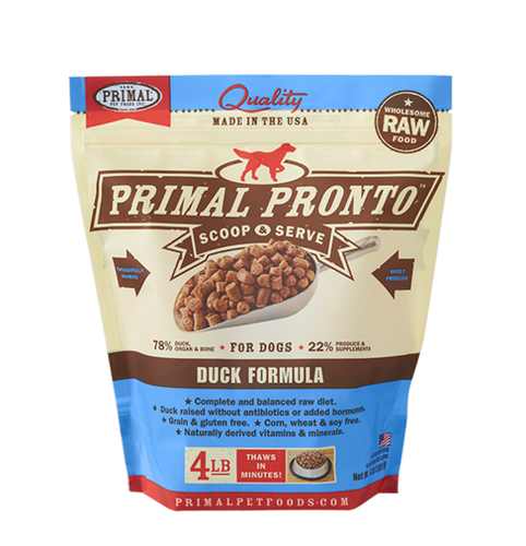 Primal Pronto 4lbs Duck Raw Dog Food