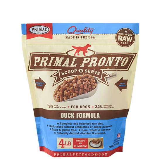 Primal Pronto 4lbs Duck Raw Dog Food