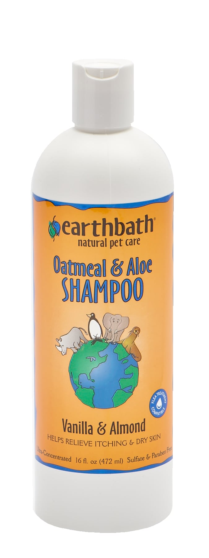 Earthbath 472ml Oatmeal & Aloe Shampoo Vanilla & Almond