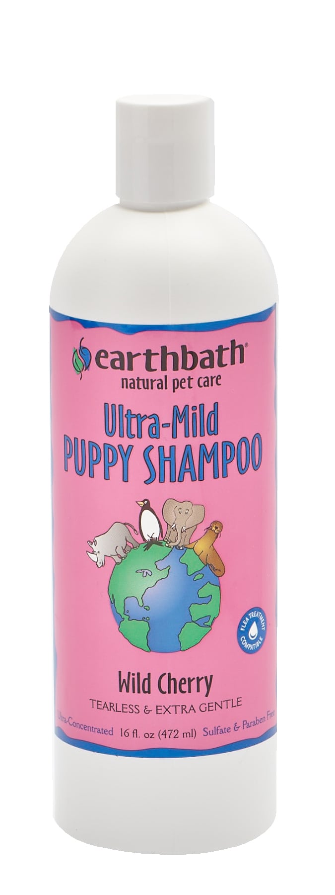 Earthbath 472ml Ultra-Mild Puppy Shampoo Wild Cherry
