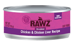 Rawz Shredded Chicken & Chicken Liver Canned Cat Food