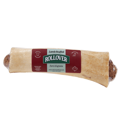 Rollover Stuffed Lamb Bone Dog Chew