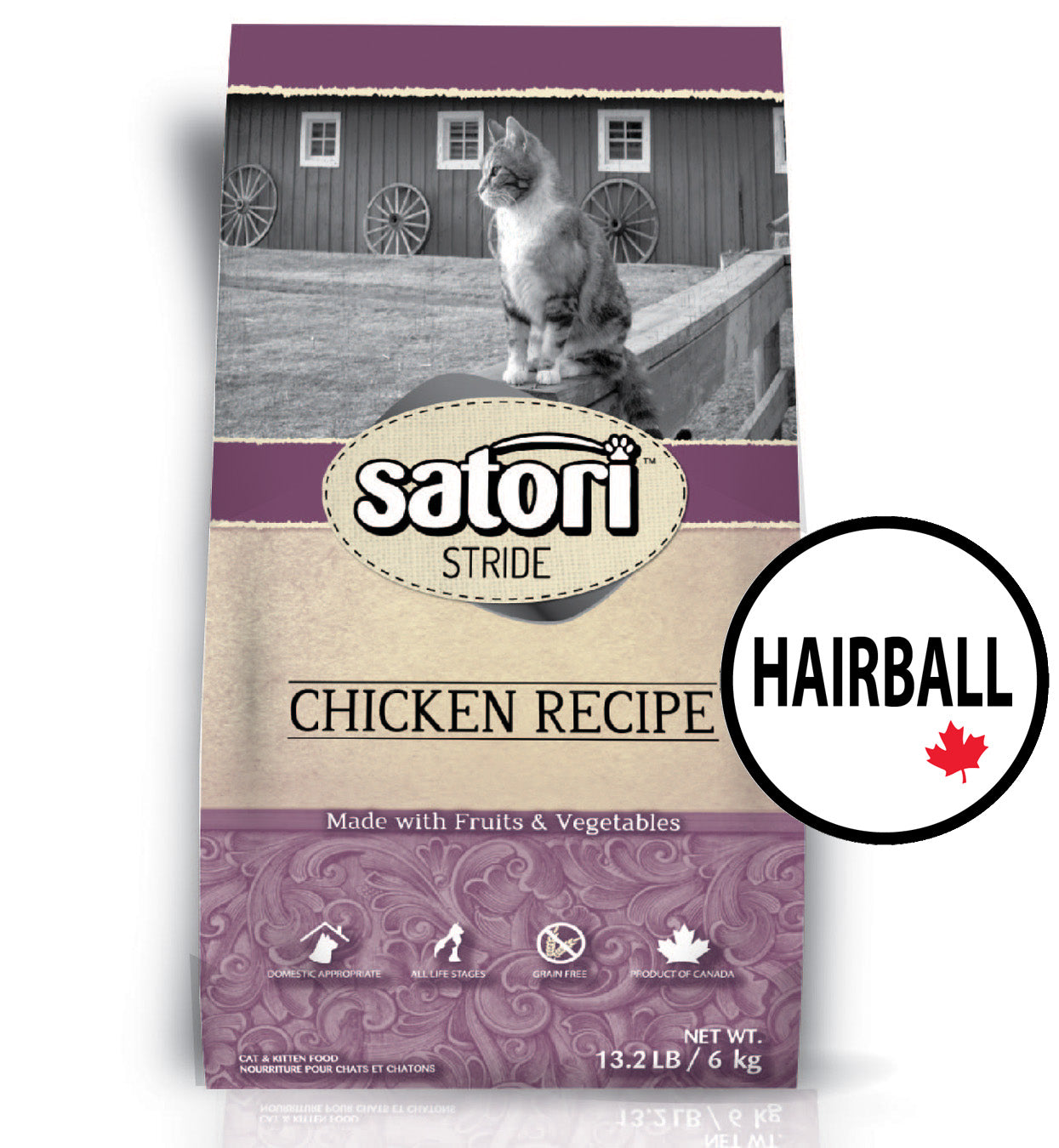 Satori Chicken Hairball Dry Cat Food Critters Pet Health Store