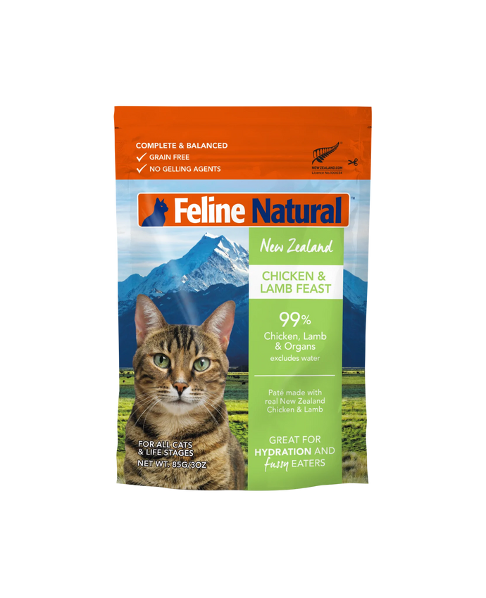 Feline Natural Chicken & Lamb 85g Pouch Cat Food
