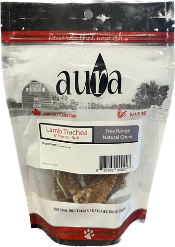 Aura Lamb Trachea 5pk Dog Chews