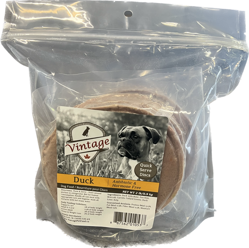 Vintage Raw 908g Duck Patties Dog Food