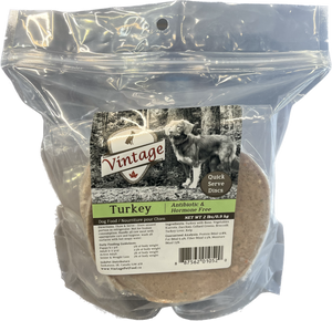 Vintage Raw 908g Turkey Patties Dog Food