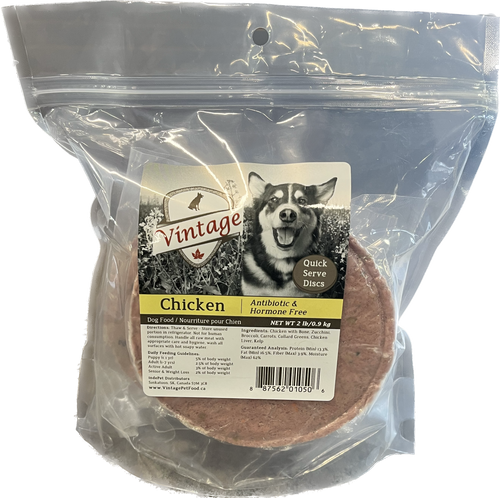 Vintage Raw 908g Chicken Patties Dog Food