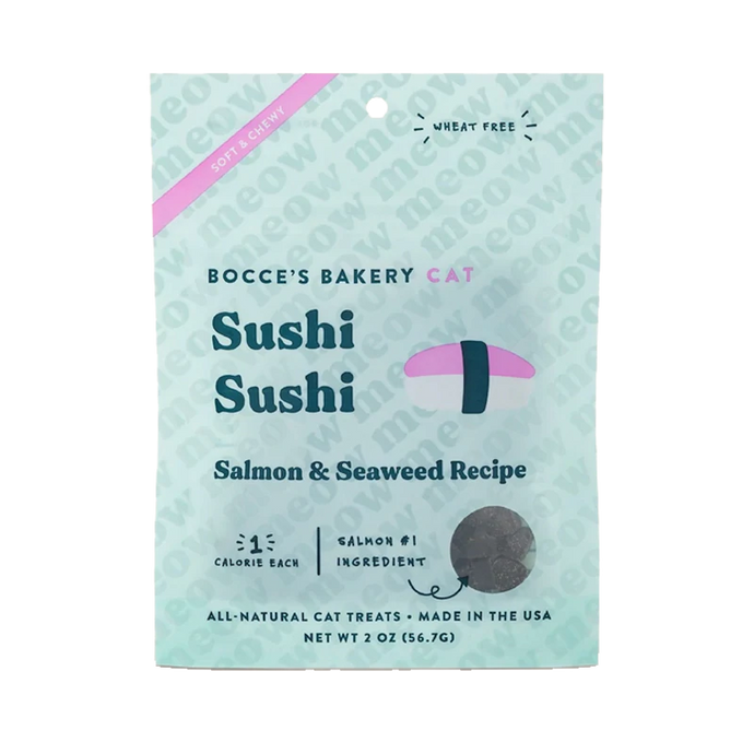 Bocce's Bakery Soft & Chewy Sushi Sushi Salmon & Seaweed 56.7g Cat Treats