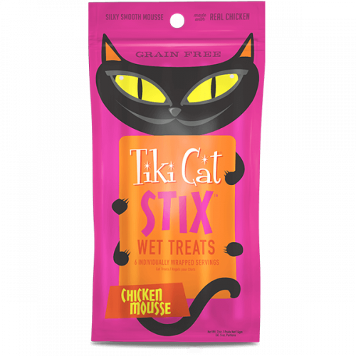 Tiki Cat Stix Chicken Mousse 6 Pack of Cat Treats 84g