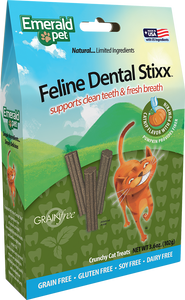 Emerald Pet Feline Dental Stixx Catnip & Pumpkin 102g Cat Treats