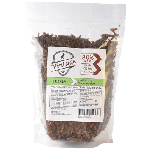 Vintage Air Dried 454g Turkey Dog Food
