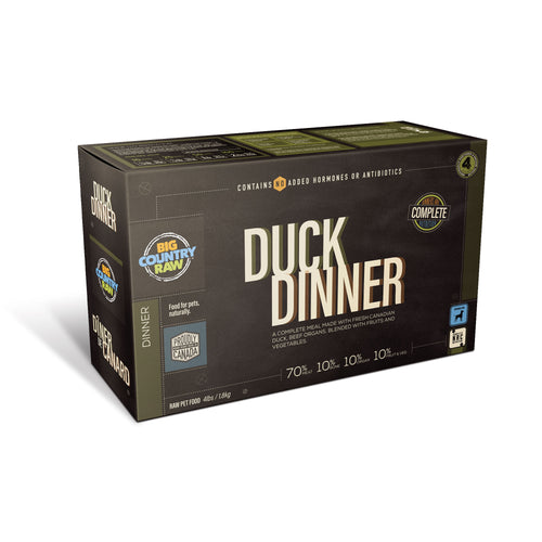 SPECIAL ORDER Big Country Raw Duck Dinner CARTON - 4 lb