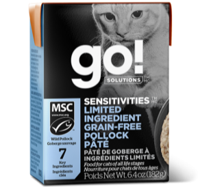 GO! Solutions Sensitivities Limited Ingredient Grain Free Pollock Pate Canned Cat Food