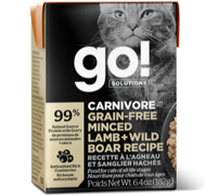 GO! Solutions Carnivore Grain Free Skin + Coat Care Minced Lamb & Wild Boar Canned Cat Food