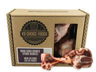 K9 Choice Mini Dino Pork Bones 3 Pack Raw Dog Chew