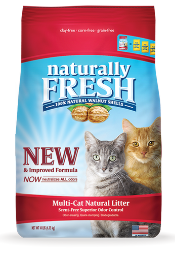 Naturally Fresh Walnut Based Multi-Cat Litter