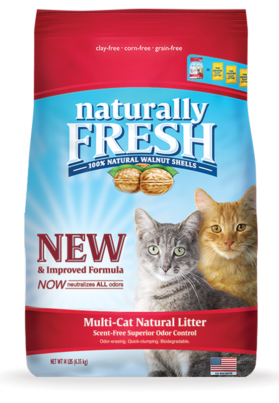 Naturally Fresh Walnut Based Multi-Cat Litter