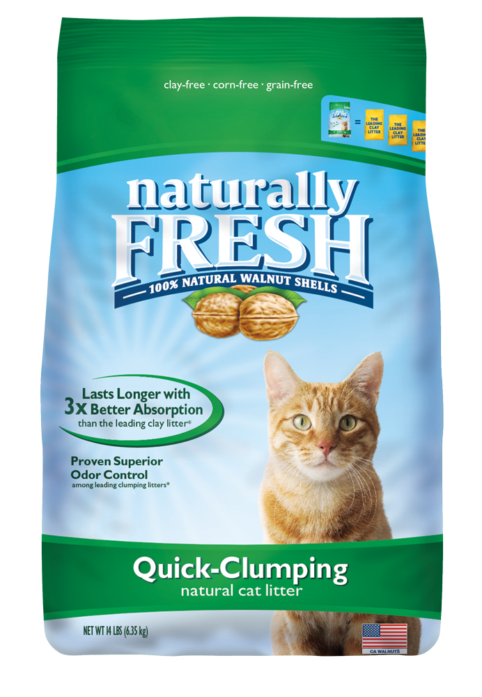Naturally fresh walnut based cat litter best sale