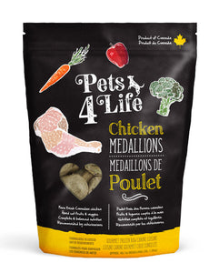 Pets 4 Life Chicken Medallions 1.36kg Raw Dog Food