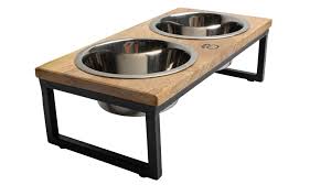 GF Pet Wood & Metal Pet Feeder