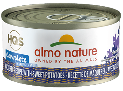 Almo Complete Mackerel with Sweet Potatoes in Gravy Canned Cat Food